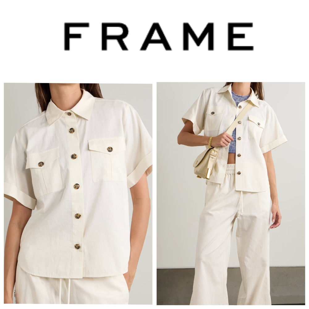 FRAME Cotton-blend shirt